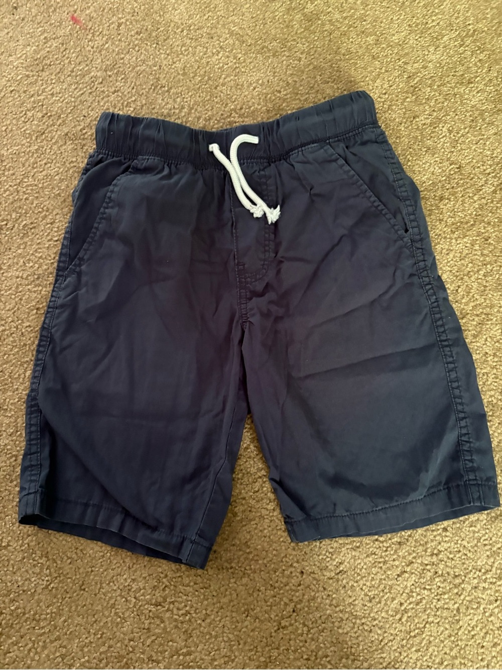 Tommy Hilfiger Navy Elastic Waist Shorts with Logo Tab